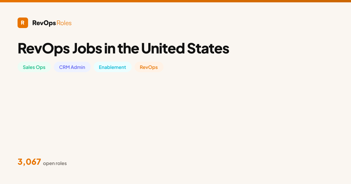 RevOps Jobs in the United States | RevOps Roles
